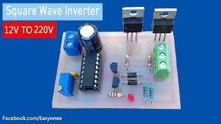 How to make inverter 12V To 220V using TL494  square wave inverter amp 200 Watt [upl. by Annitsirhc]