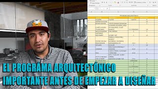 COMO HACER UN PROGRAMA ARQUITECTÓNICO ES MUY IMPORTANTE [upl. by Levitt]