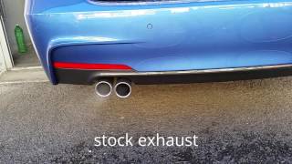 BMW 320i M F30 M Performance Exhaust 330i exhaust [upl. by Ruckman]