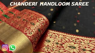 Chanderi Silk Saree New Design  Chanderi Saree Wholesale Price  Chanderi Organza Saree [upl. by Ativahs]