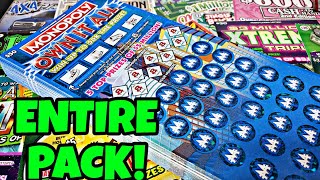 🚨💰The Entire Pack  Monopoly Own It All 50 Lottery Scratch Off Tickets  50000000 Top Prize [upl. by Paton367]