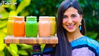 5 FullyRaw Salad Dressings [upl. by Gnad]