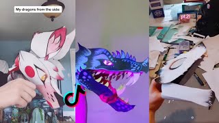 Dragon Puppet Crafts  Paper Dragon TikTok Compilation 171 [upl. by Noreht]