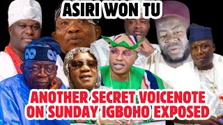 Asiri Tu Voicenote Exposed Tinubu Aregbesola Oluwo Lori Sunday Igboho Ati Yoruba Nation [upl. by Vern679]