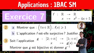 L’application réciproque d’une bijection — Les applications — Exercice 7 — 1 BAC SM [upl. by Levon754]