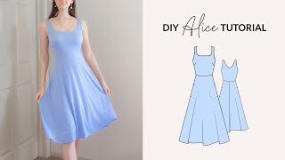 How to Sew a Fit amp Flare Dress Tutorial  Pattern  DwT Patterns [upl. by Alekin]