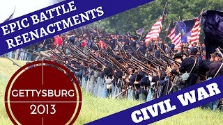 Epic Civil War Reenactment 10000 Reenactors  Gettysburg 2013 Picketts Charge [upl. by Westhead]