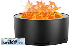 VEVOR Smokeless Fire Pit Stove Bonfire 193 in Dia Wood Burning Stainless Review [upl. by Atnas]