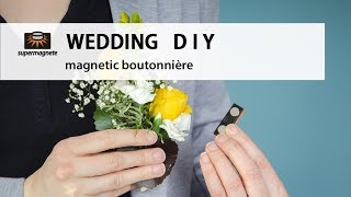 WEDDING DIY  Magnetic Corsage Flowers no holes [upl. by Joelie926]