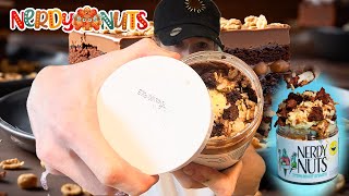 🍫🥜 Nerdy Nuts Review With Discount Code Triple Decker Brownie Peanut Butter Treat 🎉😋 [upl. by Sel]