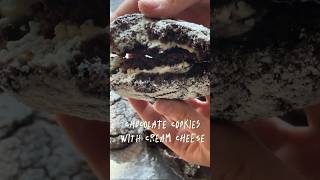 Irresistible Chocolate Cookies Stuffed with Cream Cheese😍🍫  ChocolateCookies CreamCheeseFilling [upl. by Annahsat]