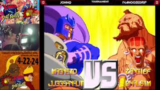 JohnQ MagnetoJuggernaut vs IvanOozeDrip ZangiefDhalsim XMen vs Street Fighter RPNY 42224 [upl. by Shiau]