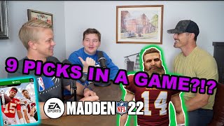 NFL record for MOST Interceptions in a game Madden 22  Ep 4 [upl. by Ayeki496]