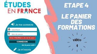 Comment constituer le Panier des formations  Campus France [upl. by Dione405]