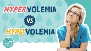 Hypervolemia Vs Hypovolemia  Causes  Signs amp Symptoms  Nursing Intervention [upl. by Nolra702]