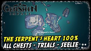 Enkanomiya The Serpents Heart All Treasure Chests Seelie amp Time Trial Challenges  Genshin Impact [upl. by Libbi]