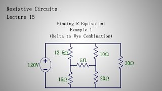 DELTA TO WYE TRANSFORMATION EXAMPLE 1 LECTURE 15 IN URDUHINDI [upl. by Crim168]