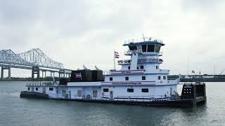 MV ACBL Mariner Mightiest Mississippi River towboat yet [upl. by Collie]