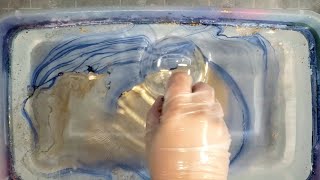 Hydro Dipping Christmas Ornaments and a Candle Holder  Water Marbling  DIY Christmas Ornaments [upl. by Grose]