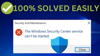 ✅ 100 FIXED  Security Center service cannot be started in Windows 1011 [upl. by Carmine]