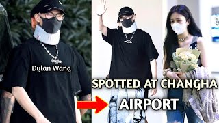 Confirmed Dating Dylan Wang and Bai Lu Spotted At Changha Airport heading back to Shanghai [upl. by Drawyeh]