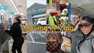 MOVING IN VLOG PT 3  FURNITURE SHOPPING  AT HOME  WALMART  SORTING  VLOGMAS DAY 21 [upl. by Alyosha]