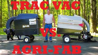 Trac Vac 580 vs AgriFab MowNVac leaf vacuums side by side review and 15 reasons one is better [upl. by Shirk]