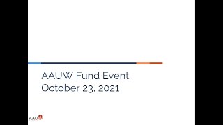 AAUW 2021 Fund Event 102321 [upl. by Saffier]