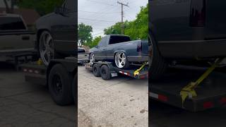 SICK OBS AND CATEYE SILVERADOS 🔥 texastrucks droppedtrucks cateye obs stepside stepsidechevy [upl. by Sneed822]