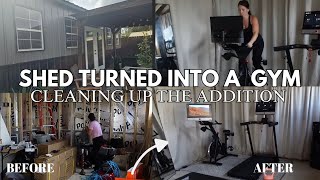 Home makeover  Shed to gym  New addition update  Yesoul fitness [upl. by Kamat]