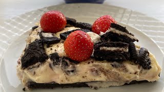 NO BAKE BEST OREO CHEESE CAKE EVER  AARDBEIEN  OREOCHEESCAKE  CHEESECAKE MAKEN OREO BUTTERCREAM [upl. by Eldin]