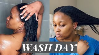 RELAXED HAIR Wash day 💦 take down my cornrows amp Deep conditioning [upl. by Parry]