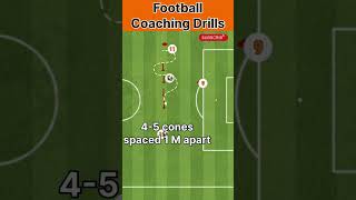 Passing Football Drill U7 U8 U9 U10 soccer drills dribbling control footballdrills soccertraining [upl. by Merrick]