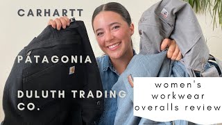 Womens Workwear Review  Carhartt Duluth Trading Co Patagonia Overalls Review [upl. by Anyela]