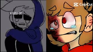 Eddsoeld Tom and Tord crying Eddsworld Tom Tord sad [upl. by Diskson]