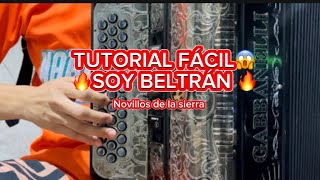 SOY BELTRÁN  Novillos de la sierra TUTORIAL EN ACORDEON [upl. by Nanaek]