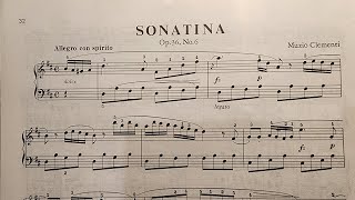 Sonatina Op36 No6 1st movement slow  Clementi [upl. by Ahsitram146]