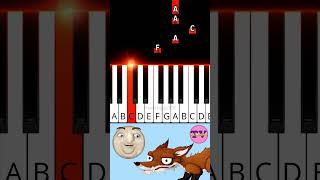 Mikkel Rev LETT piano tutorial shorts barnesanger puddingtv lærepiano [upl. by Bradney]