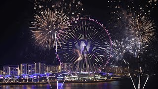 Dubai Fireworks 2024  Happy New Year AIN Dubai  JBR [upl. by Danica]