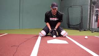 Blocking Drill  MLB Orioles catcher Austin Wynns [upl. by Meihar]