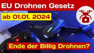 EU Drohnenverordnung 2024 das ENDE der BILLIG Drohnen auf Amazon amp Temu [upl. by Hearn]