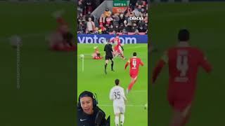 barrida limpia de Conor Bradley a Mbappe  Real Madrid vs Liverpool [upl. by Lita]