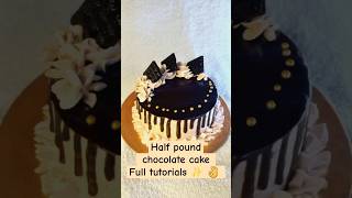 Half pound chocolate cake 🎂 Full tutorials 😋 👌 homemadecake shortsvedio [upl. by Stephania]