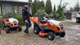 Traktor ogrodowy STIHL RT 5112Z  MIRBAR [upl. by Nemracledairam64]