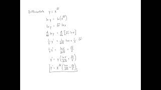 Logarithmic Differentiation Part 2 [upl. by Bartolemo425]