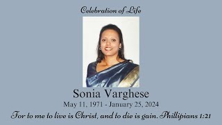 Sonia Varghese Funeral Service [upl. by Jadda]