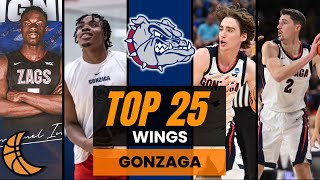 Top 25 Wing Groups In College Basketball Gonzaga Bulldogs [upl. by Nnahgaem]