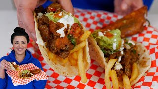 Carne Asada French Fry TACOS TASTY like a California Burrito [upl. by Ambros410]