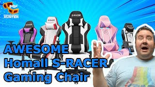 Homall SRACER Gaming Chair  Unboxing Setup Test amp Review  Amazon Buys [upl. by Allerym]