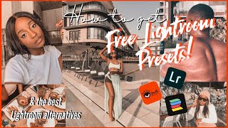 THE BEST FREE LIGHTROOM PRESETS  Lightroom Alternatives  South African YouTuber [upl. by Cohen]